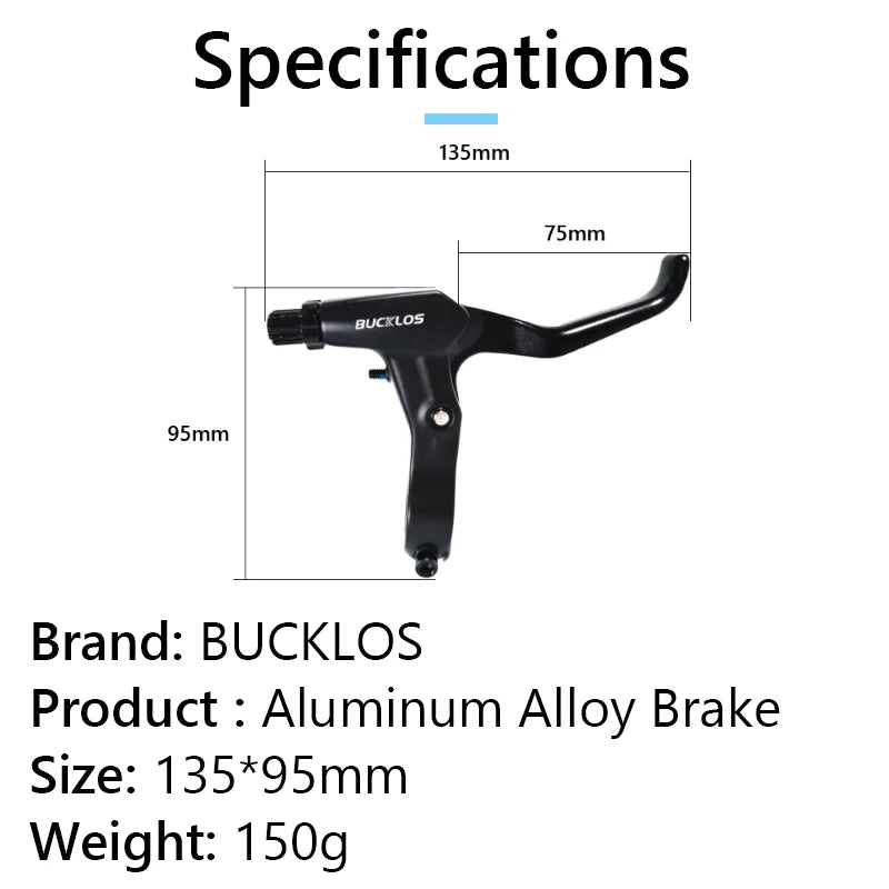 BUCKLOS Bicycle V Brakes Set Aluminum Alloy Bike Brake Lever Line Pulling V Brake Caliper Universal Cable Road Bike Brake Kit