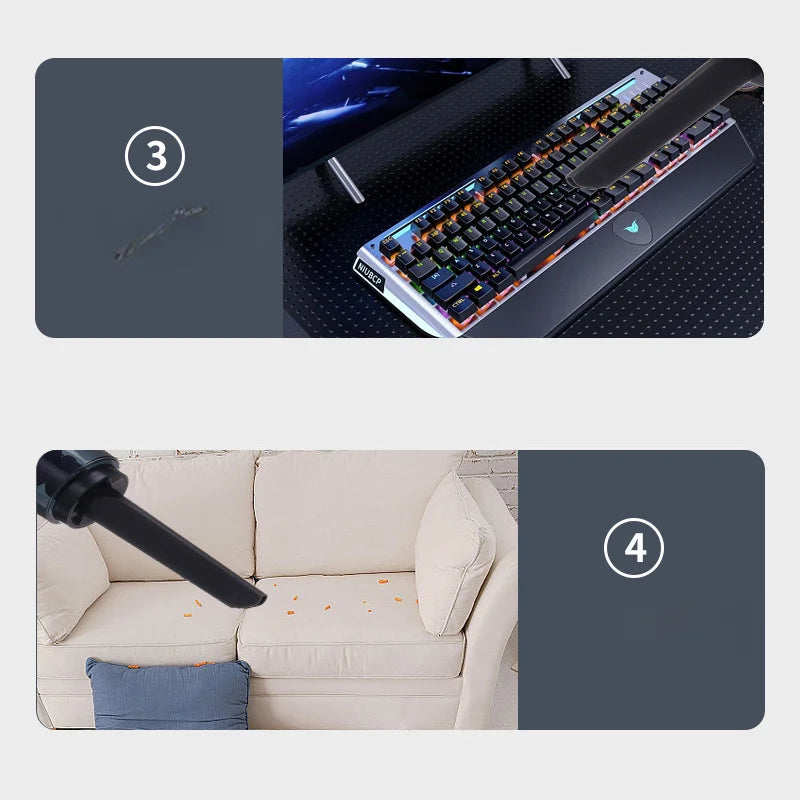 Wireless Car Vacuum Cleaner Strong Cordless Cleaner Suction Handheld Auto Vacuum Home Car Dual Use Mini Vacuum Cleaner Appliance