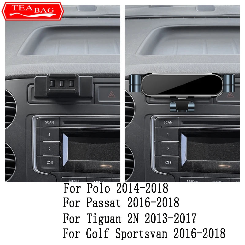Car Phone Holder For Volkswagen VW Tiguan 5N Passat Polo V 6C Golf Sportsvan 2013-2018 Car Interior Modification  Accessories