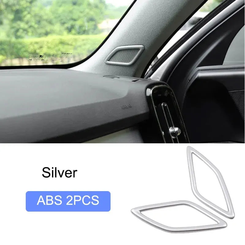 For Volvo XC40 C40 car interior decoration with ABS car accessories, carbon fiber texture, black gloss