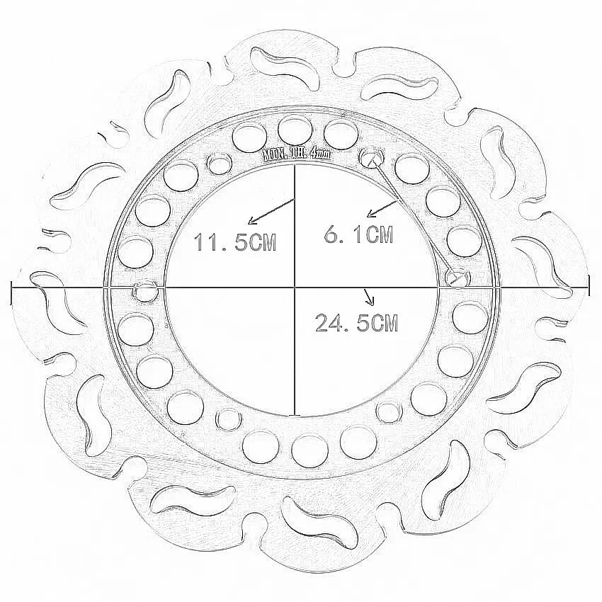 Motorcycle rera Brake disc For Yamaha TDM850 TRX850 TDM900 YZF1000 R Monster 400 600 620 IE Multistrada 748  Biposto 750 800 851