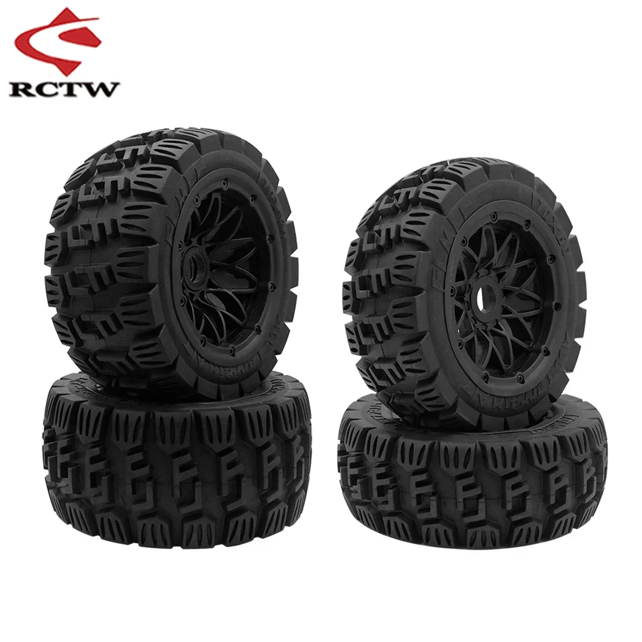 All Terrain Super Wear-resistant Complete Tyre Rear or Front Wheel Tire Set for 1/5 HPI ROFUN ROVAN KM BAJA 5B SS Rc Car Parts