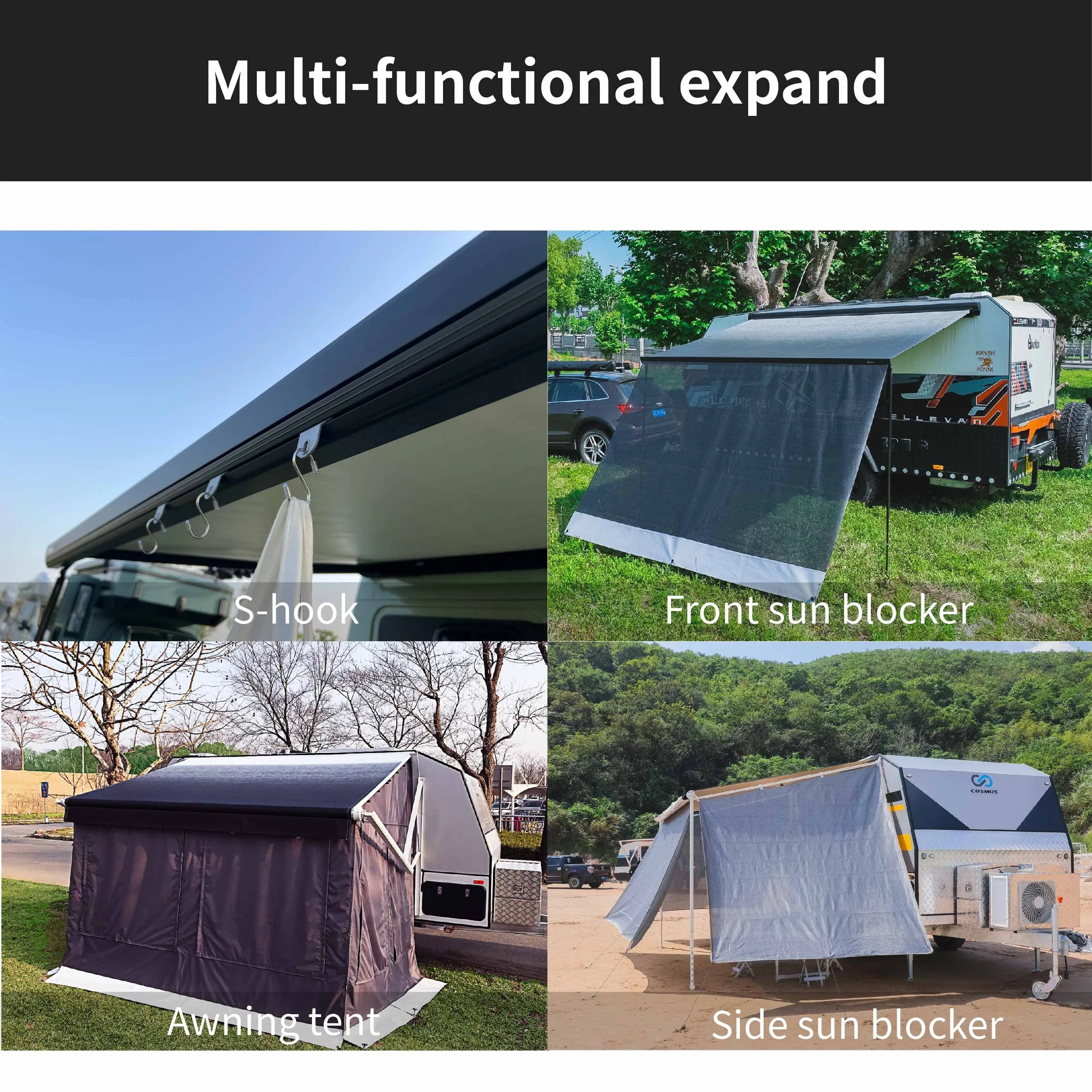 Caravan Accessories Full Cassette Side Awning for Motorhome Van Awning RV Accessories