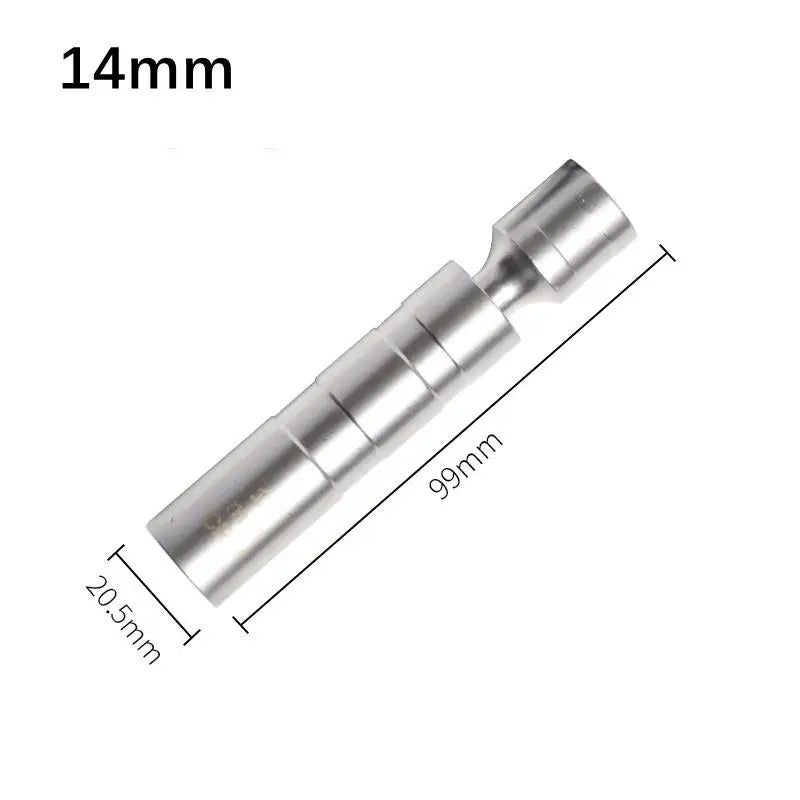 Magnetic Spark Plug Socket Adapter Set - 14mm 16mm Thin Wall with Universal Joint, 3/8" Drive for Secure Removal & Installation
