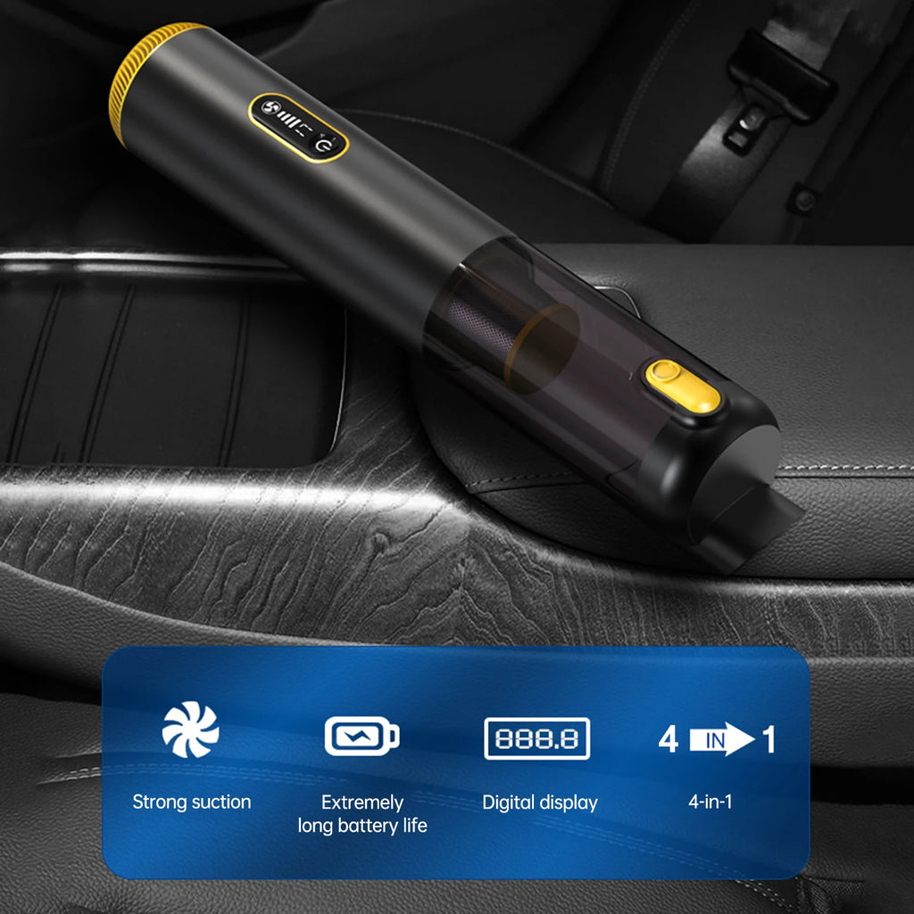 Car Vacuum Cleaner Cordless Handheld Max 18000Pa Suction 4 in 1 Multi Functional Portable Vacuum for Home Car Office
