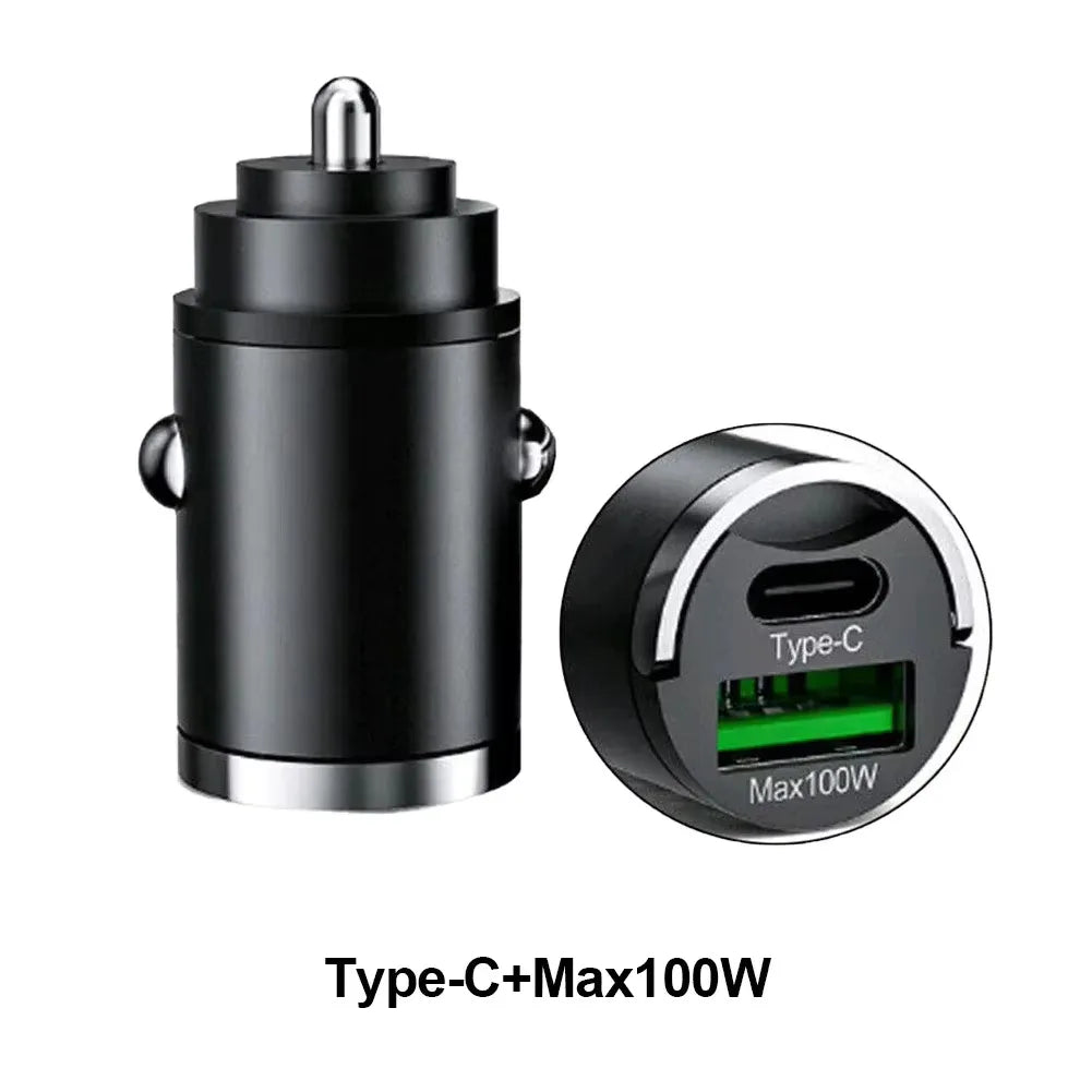 USB Car Charger Quick Charge 4.0 QC4.0 QC3.0 PPS SCP 5A PD Type C 200W Fast Car USB Charger For iPhone Xiaomi Mobile Phone