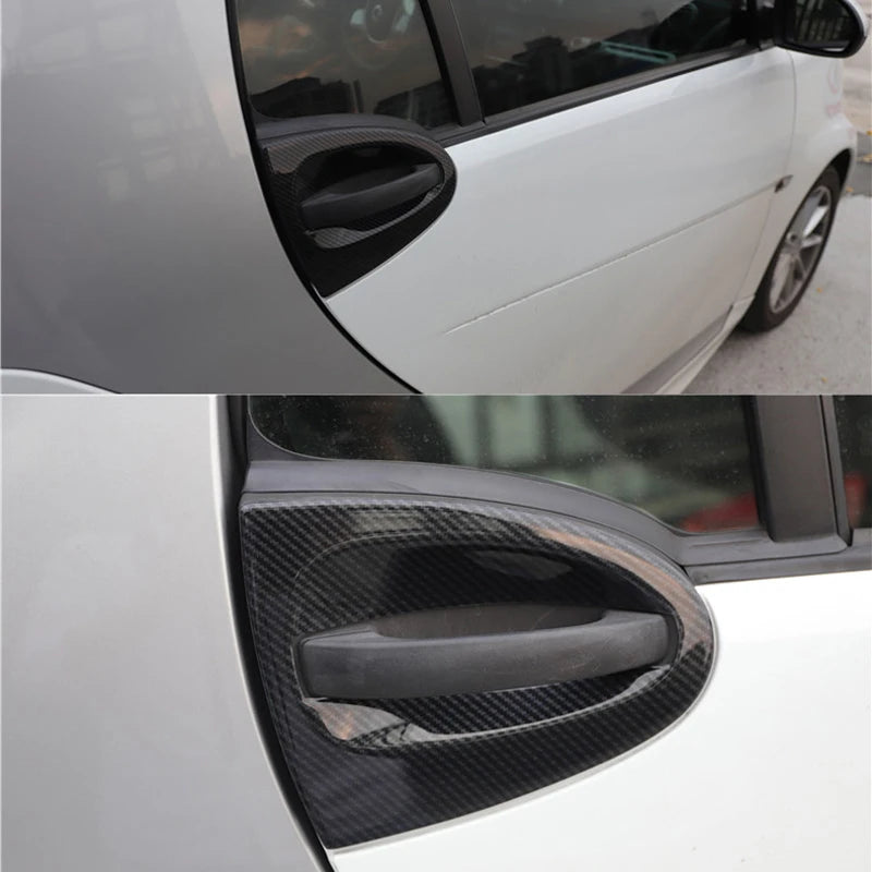 Car Carbon Styling Interior Modification Electric Window Decoration Cover For Smart Fortwo 451 Car Accessories Sticker