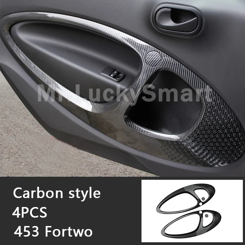 Carbon Car Interior Decoration Accessories ABS Protection Modification Sticker For Smart 453 Fortwo Forfour Car Exterior Styling