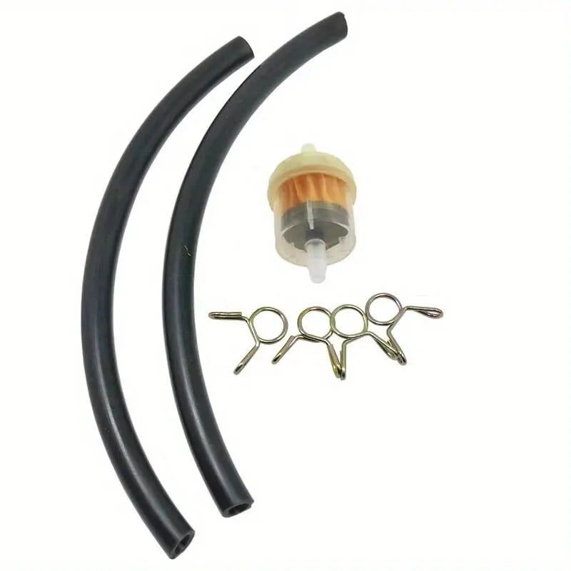 6MM Motorcycle Dirt Bike ATV Scooter Fuel Tank Petcock Valve Switch Inner Filter Gasoline Petrol Line Hose Tube Clips 50-200CC