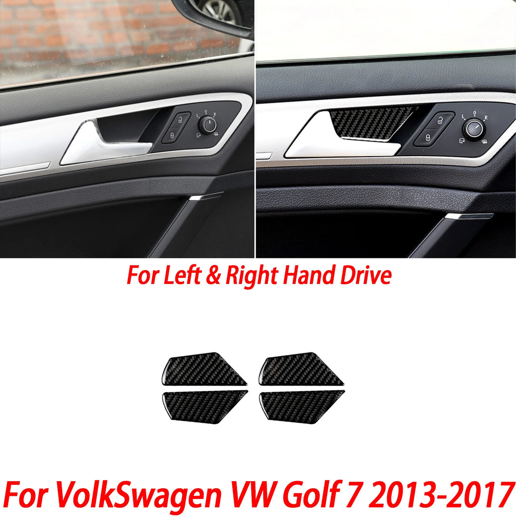 For VW Golf 7 GTI Mk7 2013-2017 Car Interior Accessories Cup Holder Frame Console AC CD Control Cover Gear Shift Panel Sticker