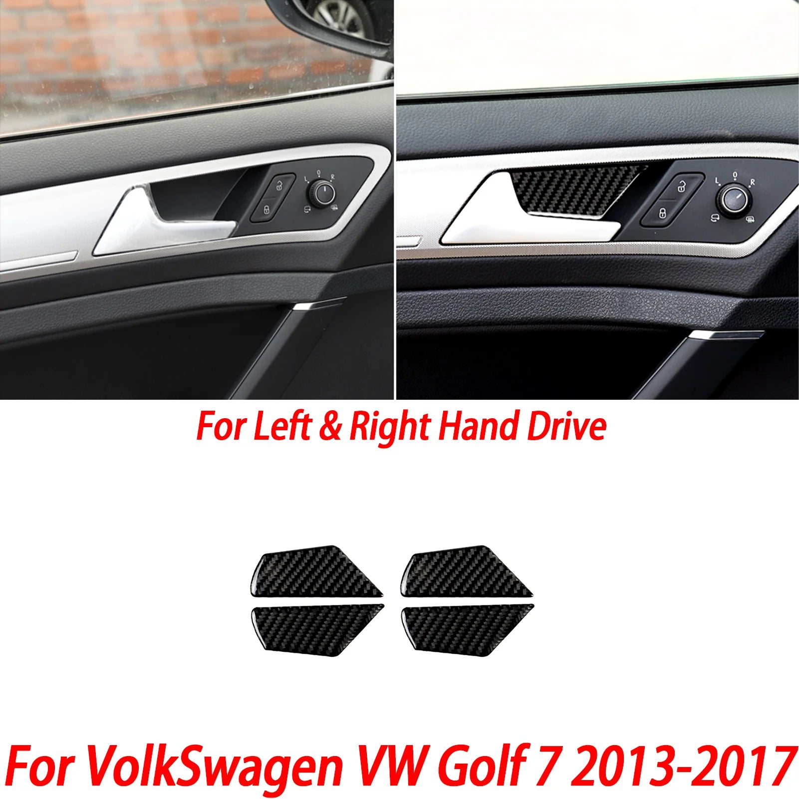 For VW Golf 7 GTI Mk7 2013-2017 Car Interior Accessories Cup Holder Frame Console AC CD Control Cover Gear Shift Panel Sticker