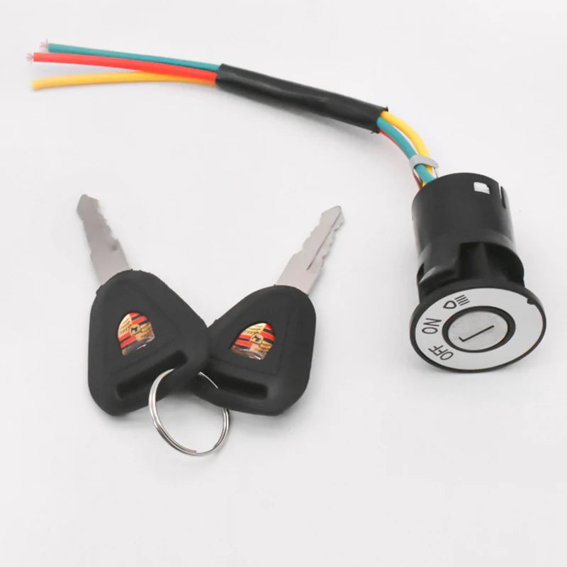 Llave de encendido para bicicleta eléctrica, cerradura de encendido portátil para scooter eléctrico, componentes de bicicleta eléctrica