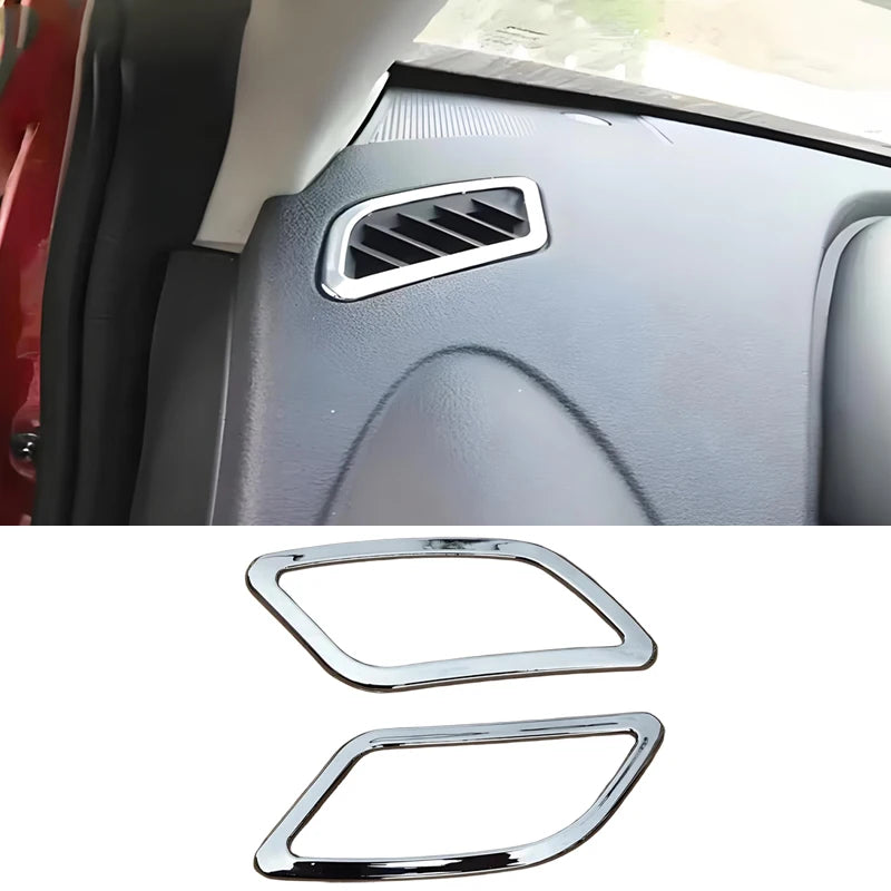 For Nissan Qashqai 2006 2007 2008 2009 2010 2011 J10 Car Accessories Trim Air Conditioner Outlet ABS Chrome Cover