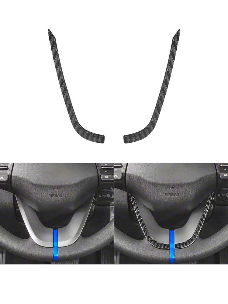 Car Carbon Fiber Interior Mouldings Decorative Stickers For Hyundai Veloster 2019 2020 2021 2022 Cover Trim Accessories