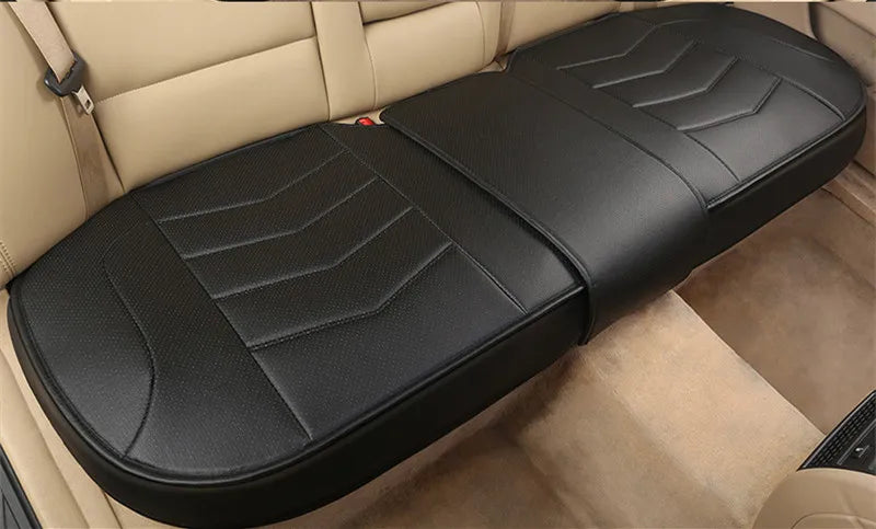 Leather Car Seat Cover Breathable Driver Seat Cushion Protection Universal Size Rear Seat Non-slip Mat Styling Accessories