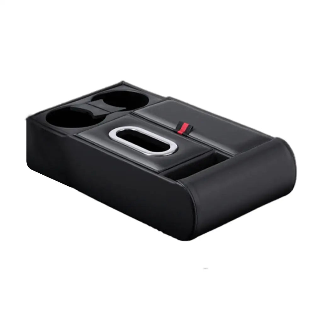 Car Armrest Box Organizer Luxury Storage Tray with Cup Holder Tissue Box Multifunction Center Console Accessories Auto Interior