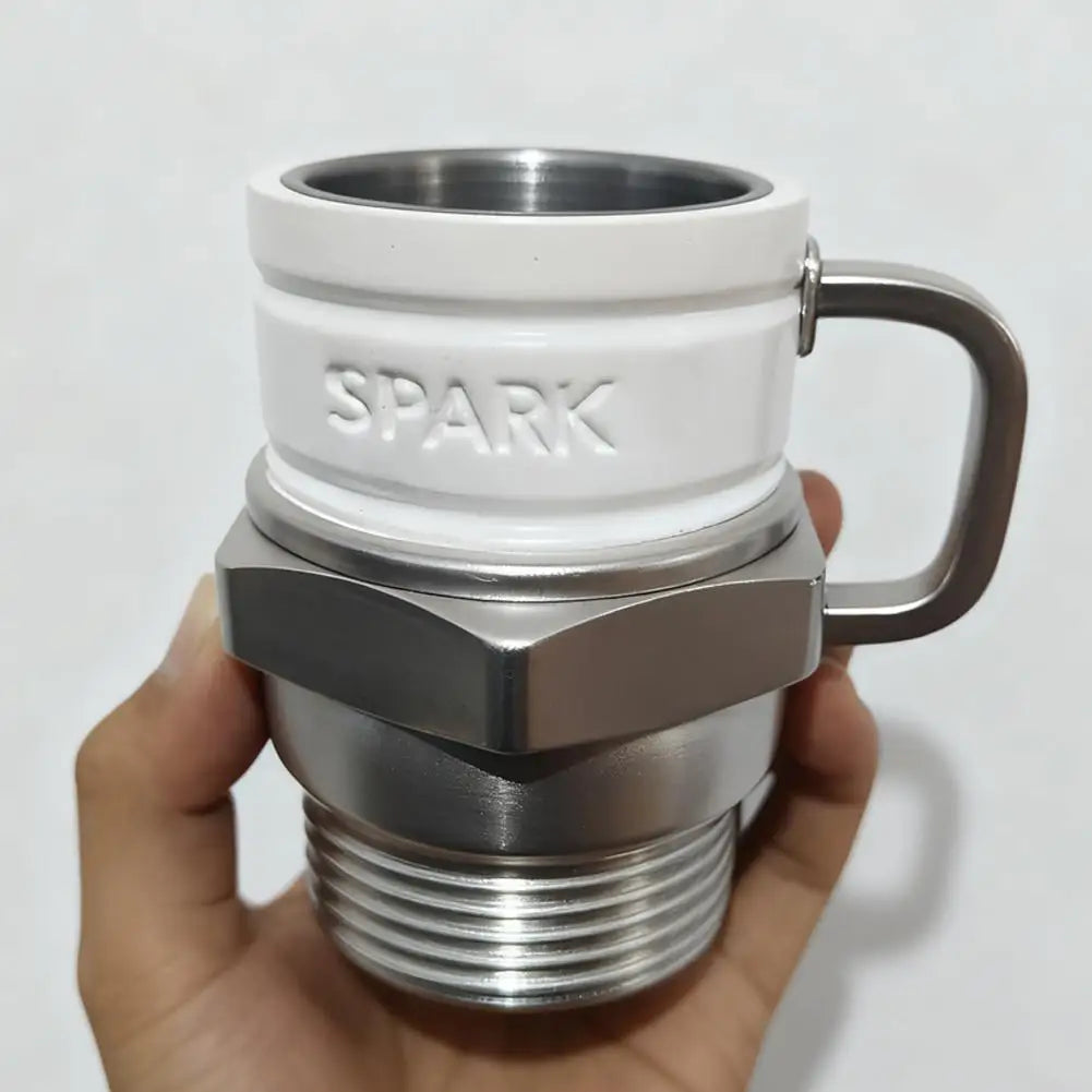 Spark Plug Mug Industrial Coffee Cup For Car Enthusiasts Collectors Mechanics Home Office Desk Garage Display Birthday Gift