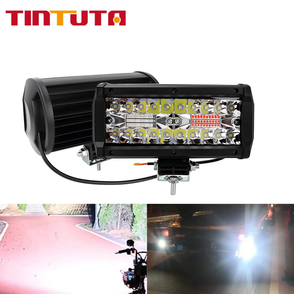 Car LED Work Light Bar 12V 24V LED Headlights 120W Spotlights Super Bright Fog Lamp For Truck Car SUV ATV UTV Bar Offroad 4x4