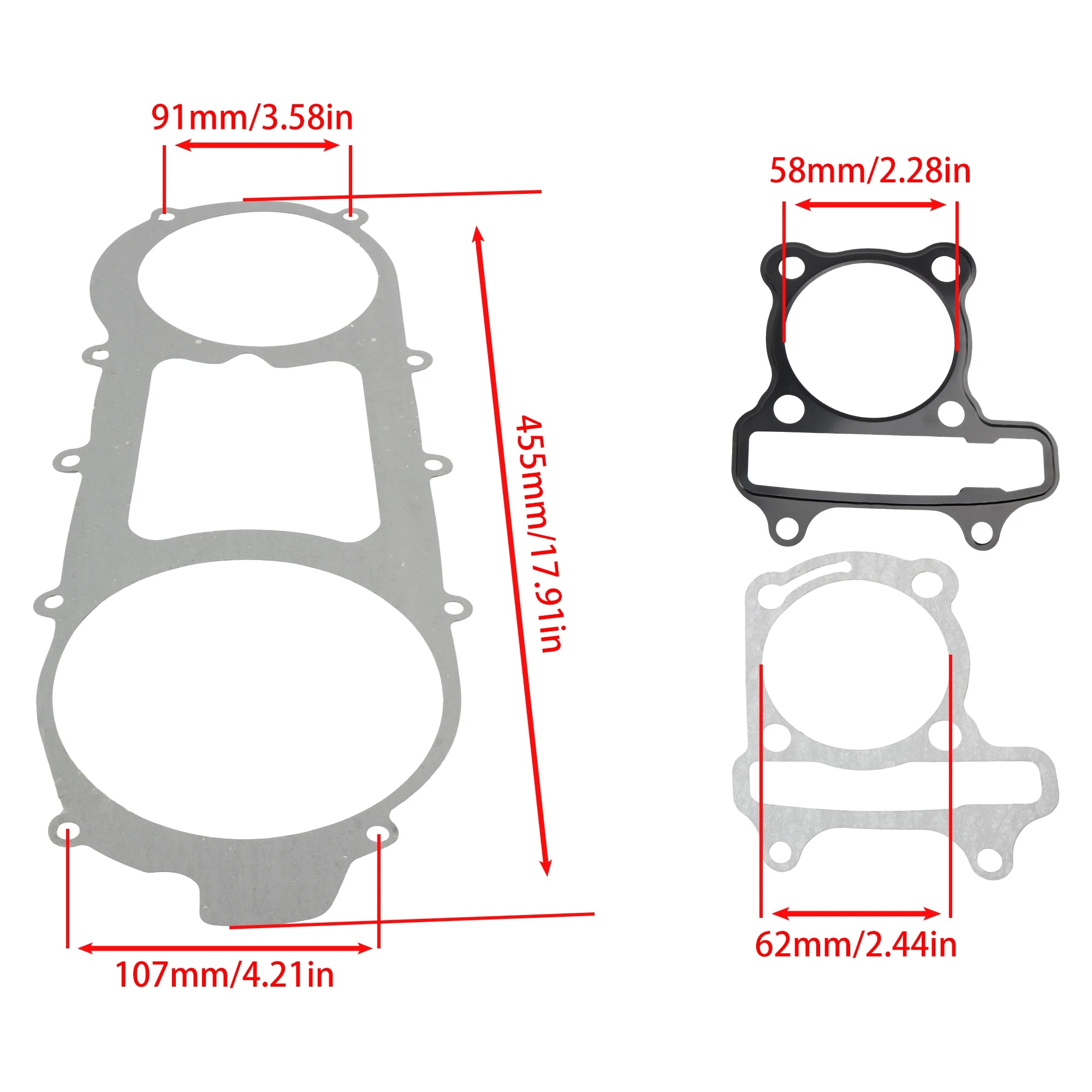 Motorcycle Complete Gasket Sets For GY6 150cc Long Case Engine Parts 152QMI 157QMJ Moped Scooters ATV Go-Karts Accessories