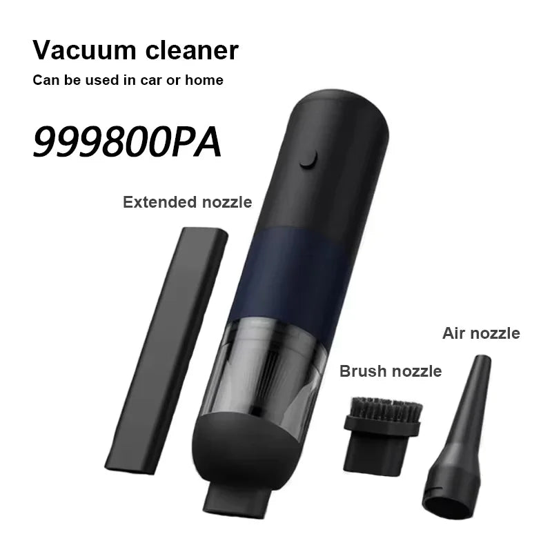 Powerful Car Vacuum Cleaner High Suction Mini Wireless Handheld Cyclonic Vacuum Dust Catcher Home Car Wet Dry Rechargeable