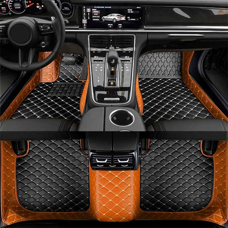 Car Floor Mats For Audi A6 C6 4F 2004~2011 Carpet Luxury Leather Mat Durable Rug Auto Interior Parts Car Accessories