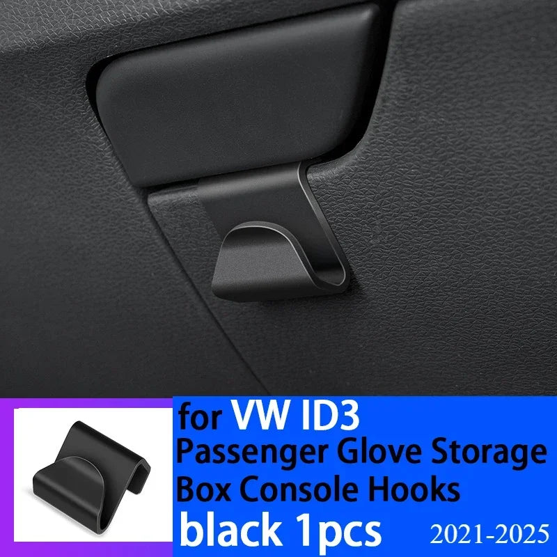 Car Passenger Glove Storage Box Console Hooks for VW ID3 Interior Accessories 2021 2022 2023 2024 2025