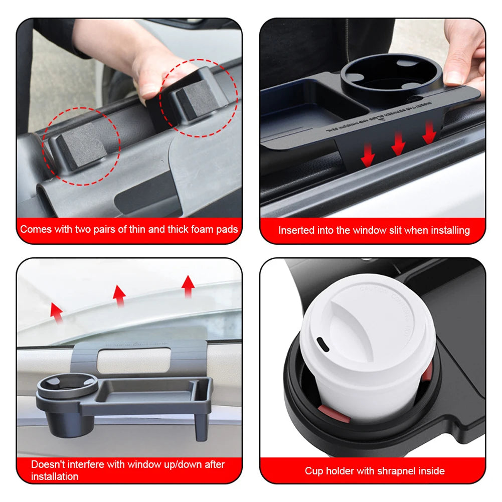 Multi Functional Car Organizer Box with Cup Drink Holder Hanging Storage Rack Side Door Window Storage Pocket Car Interior Parts