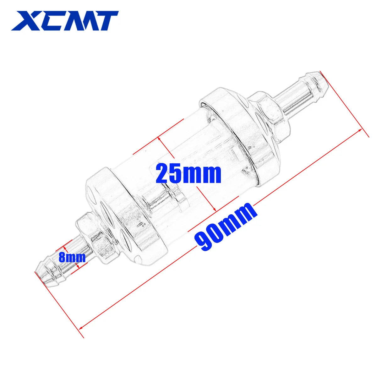 8mm Gas Fuel Gasoline Oil Filter Fuel Hose Fuel Filter For ATV Kawasaki KTM Yamaha Honda CRF 250R 450R 250X 450X 250RX 450RX