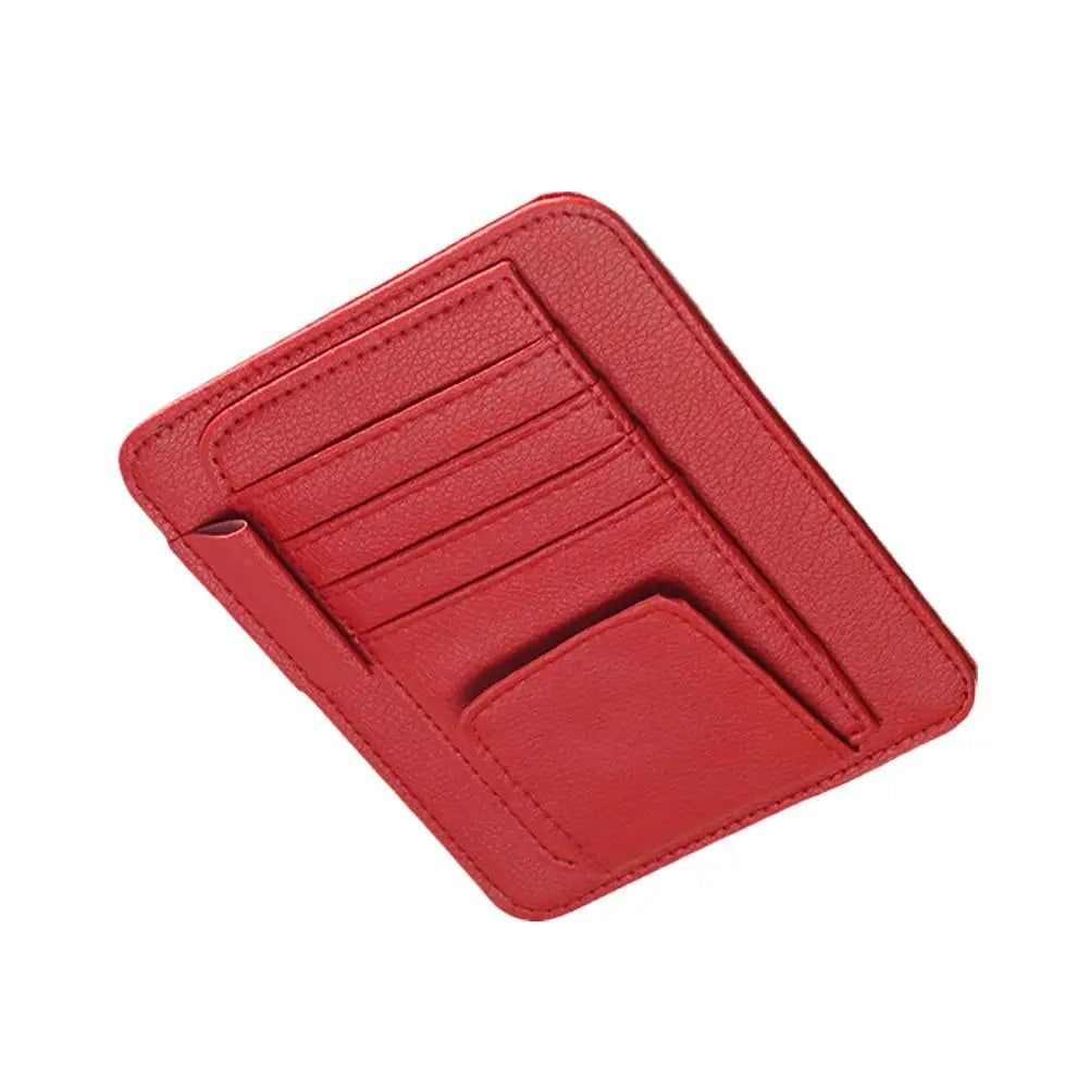 Car Sun Visor Organizer Multi-Pocket Auto Interior Accessories Pocket Organizer Car Document Storage Pouch Pen Holder