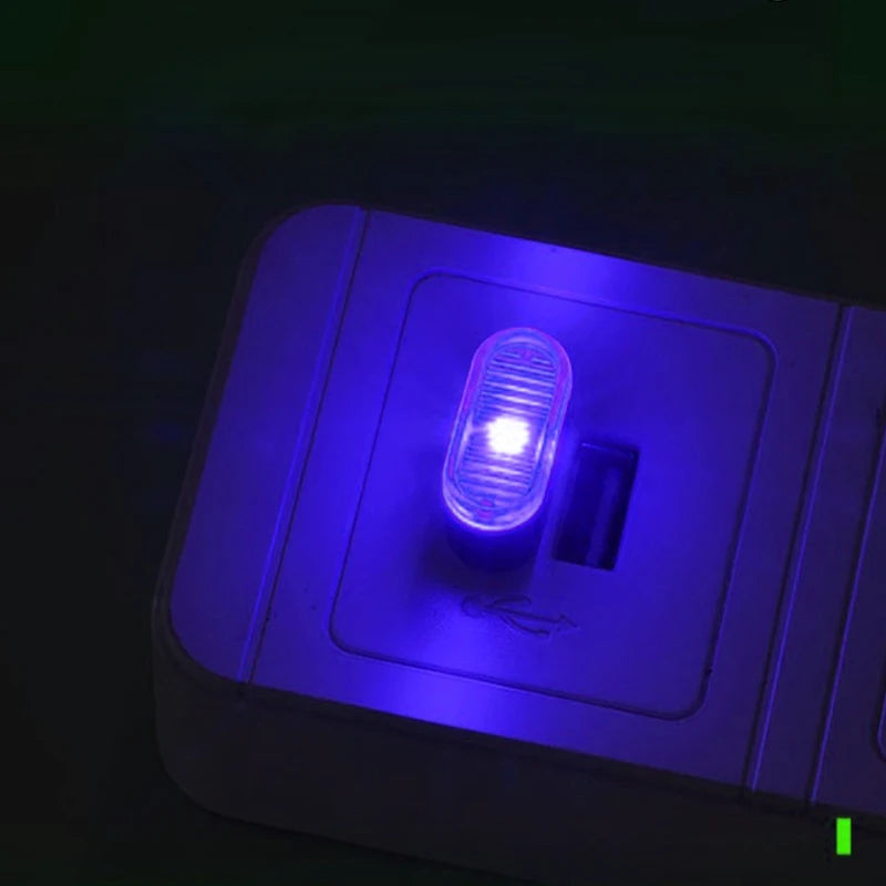 Car USB Rainbow Ambient Light Floor LED Light for Car Modification Wireless Decor No-Wire Mini Lamp