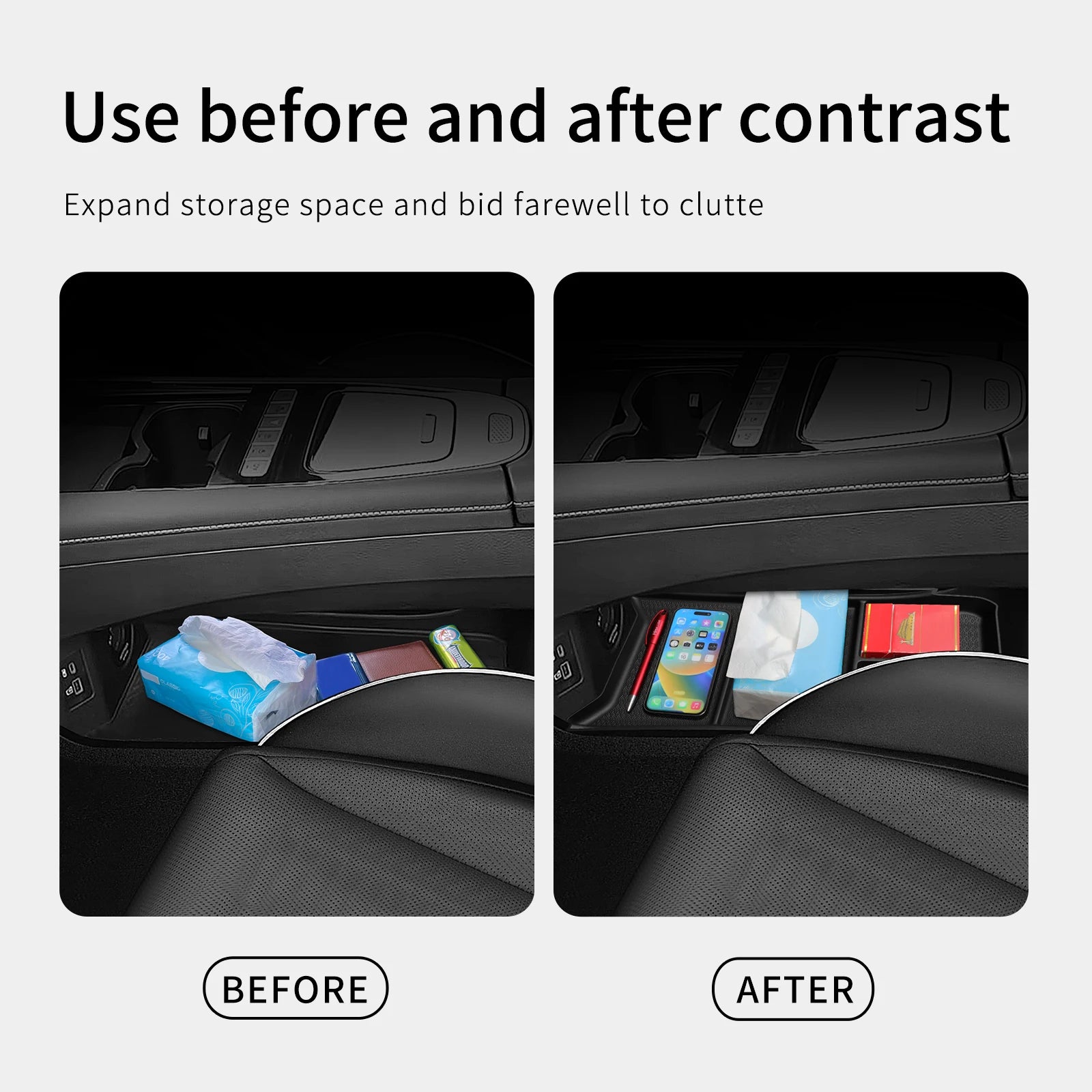for Chery OMODA C5 EV 2024-2025 Center Console Lower Layer Storage Box Organizer Tidying Interior Accessories Car Storage Box