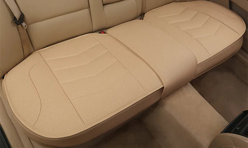 Leather Car Seat Cover Breathable Driver Seat Cushion Protection Universal Size Rear Seat Non-slip Mat Styling Accessories