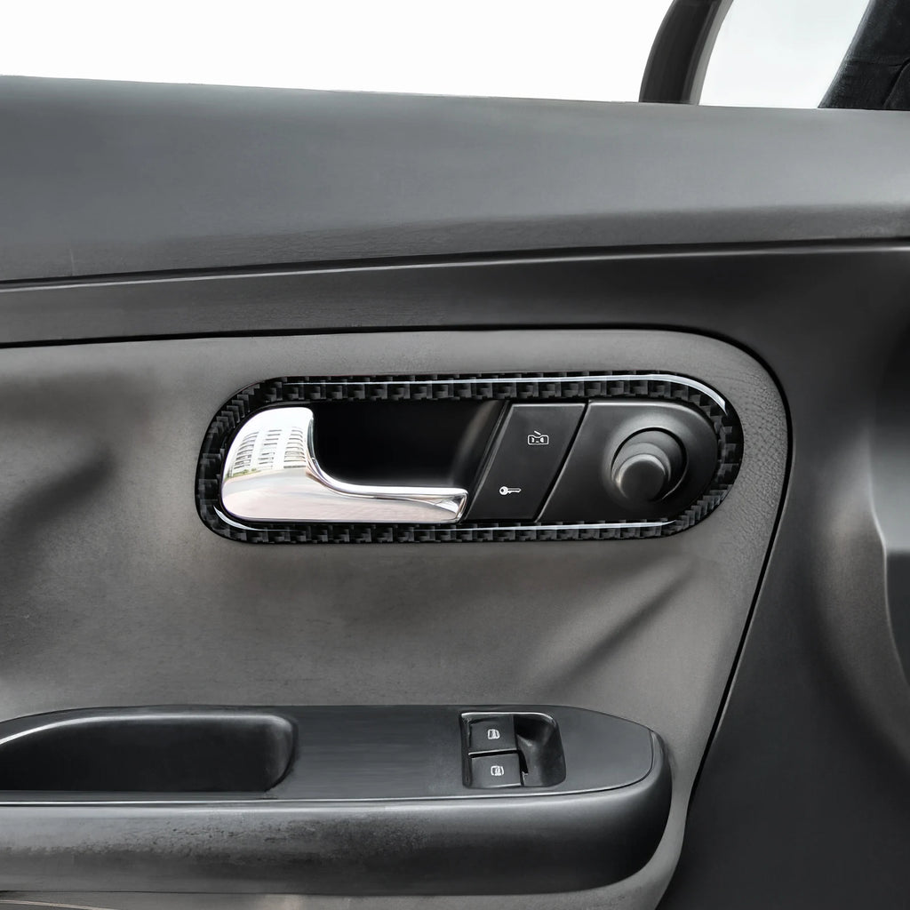 For SEAT Cordoba Ibiza 6L (2002-2009) Trim Accessories. Carbon Fiber Interior Sticker. Car Inner Door Bowl Panel.
