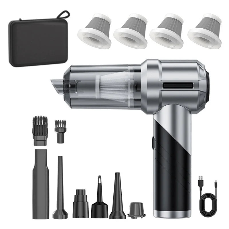 Arify Pro 18000Pa Car Vacuum 4 in 1 Blower Foldable 90° Hose Brushless Motor USB C Fast Charge for Car Seats Home PC Cleaning