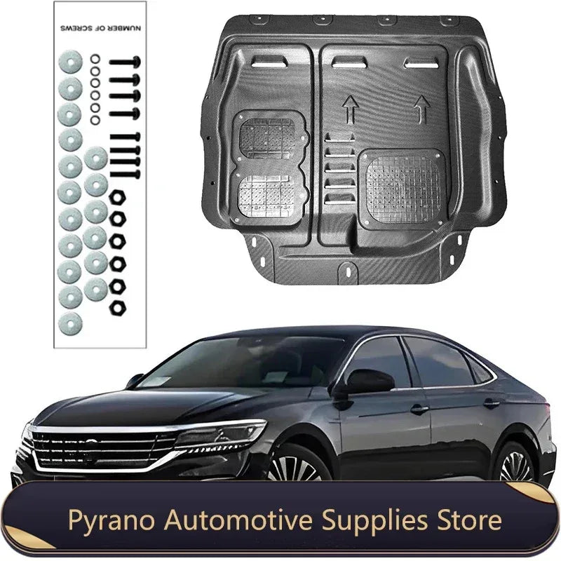 Car Accessories Black Under Engine Guard Mudguard Board Splash Shield Mud Fender Plate Panel For Volkswagen PASSAT 2019-2024