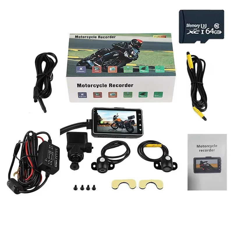 Motorcycle DVR Dash Cam SE300 Dual Camera Front Rear View Motorcycle Recorder Zinc Alloy Automatically On and Off Loop Recording
