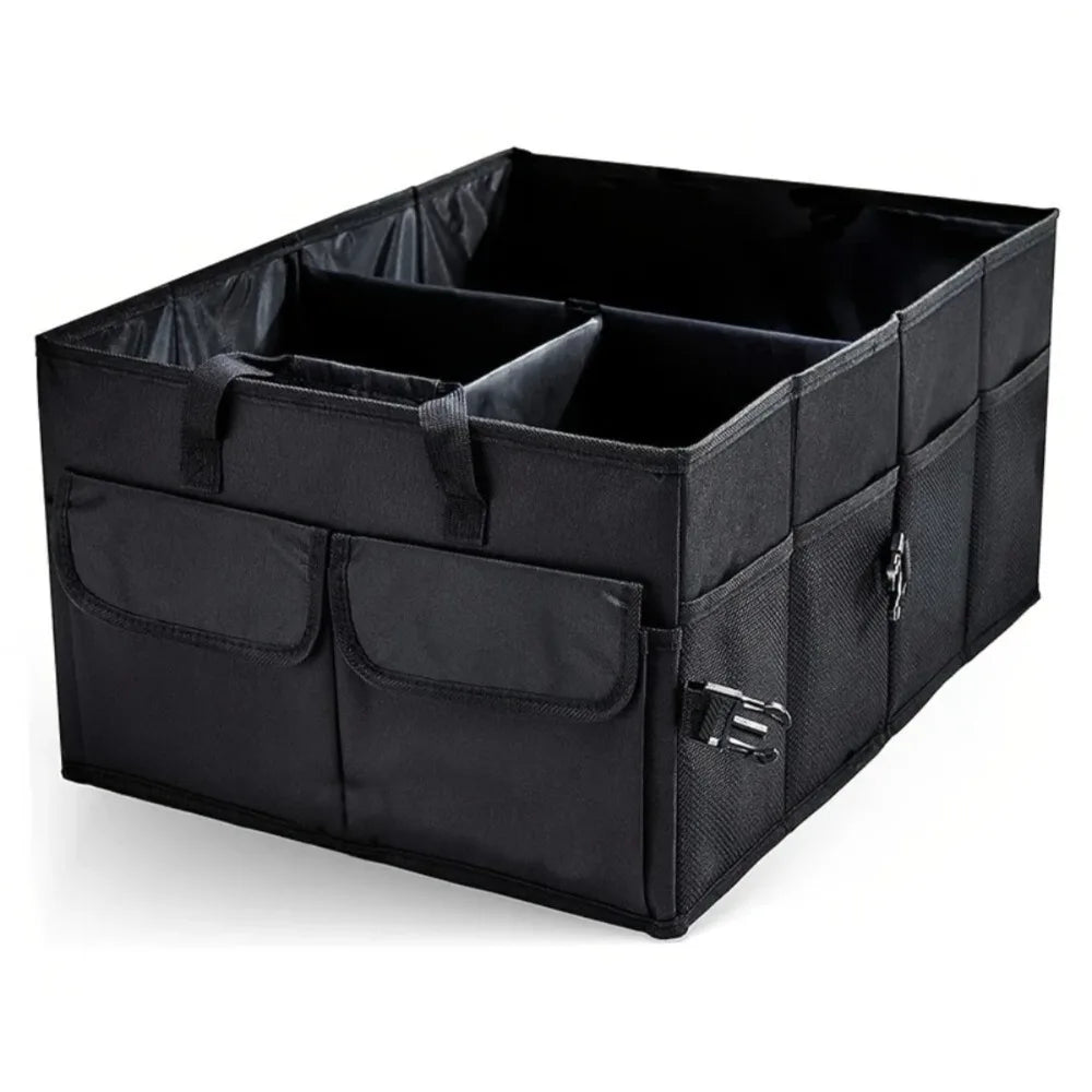 1pc Large Capacity Car Trunk Organizer, Collapsible Storage Box for SUV Sedan, Durable Multi-Use Cargo Holder, Eco-Friendly