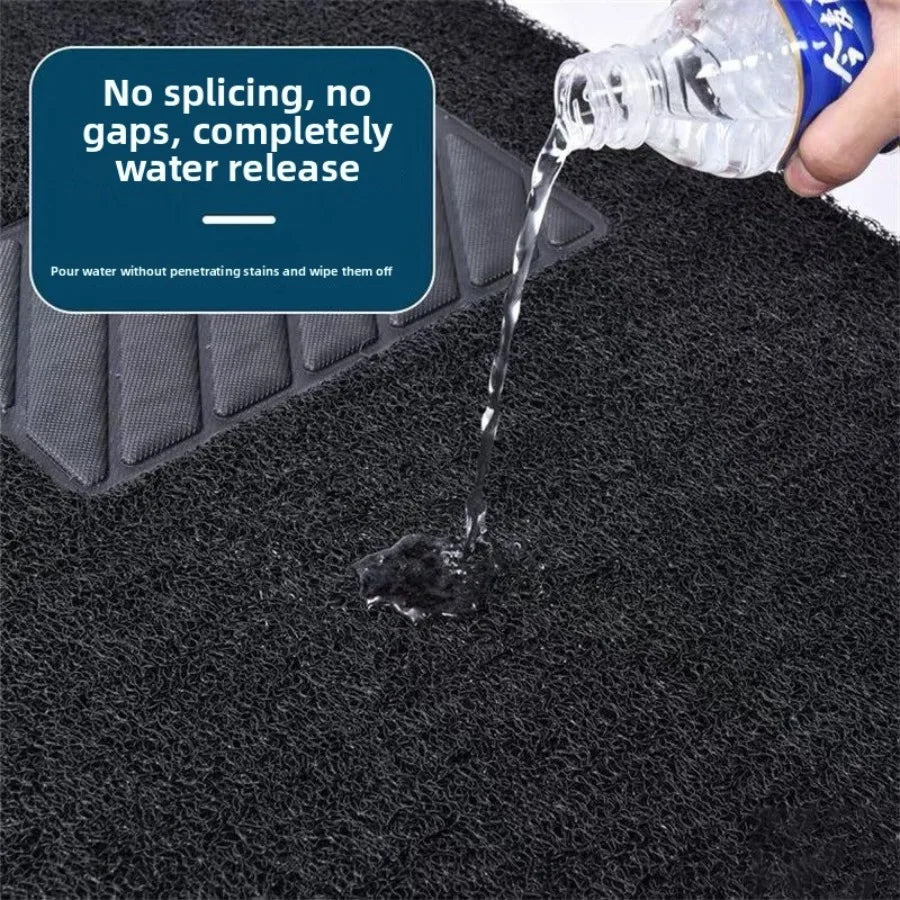 Waterproof Car Floor Mats - Self-Cut Universal Driver & Passenger Side | Wire Loop Non-Slip Foot Pedal Liners