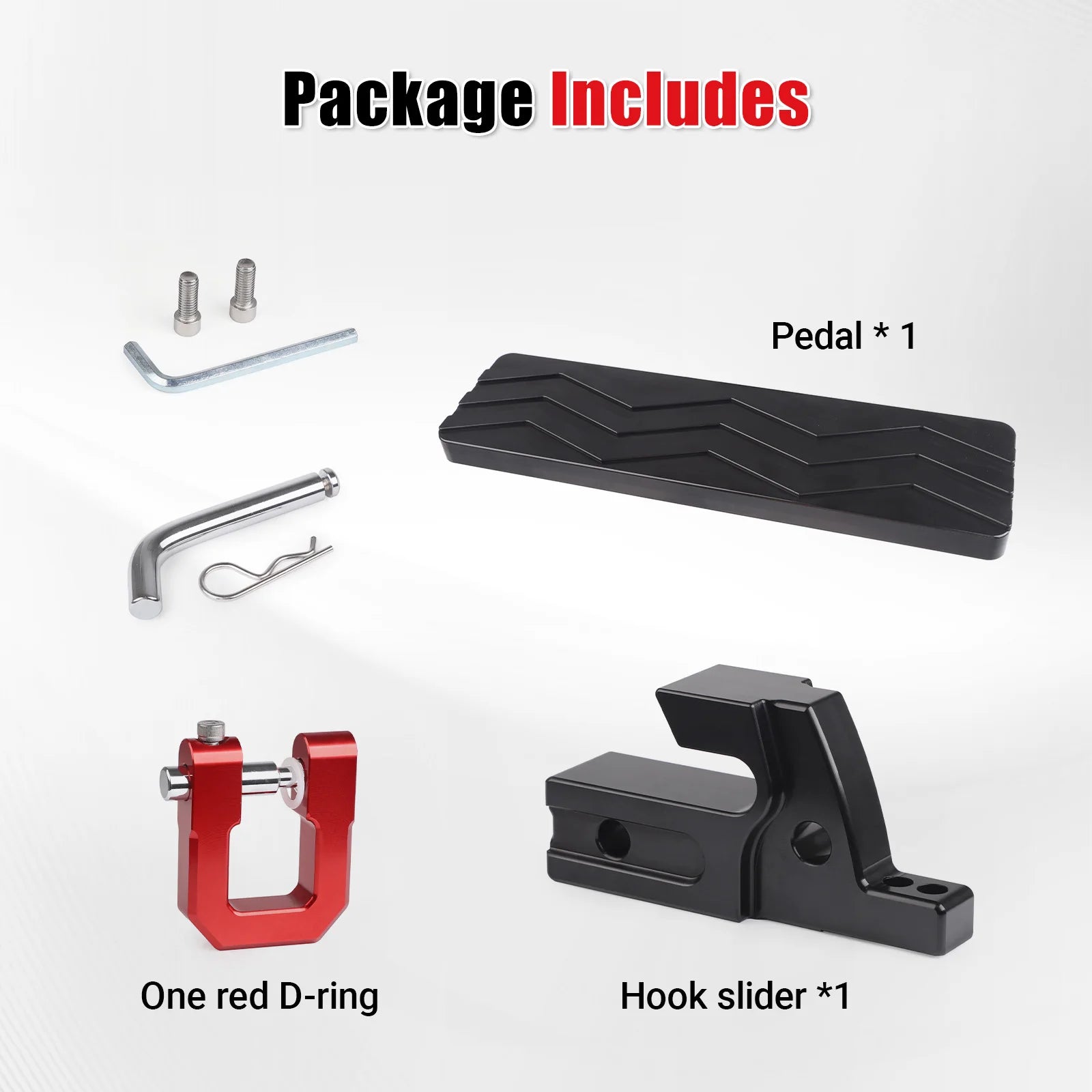 For Trucks Off-Road Vehicle Towing 2" hitch receivers Recovery Aluminum Bumper Step Hitch Slider With 3/4" D-Ring Shackle Combo