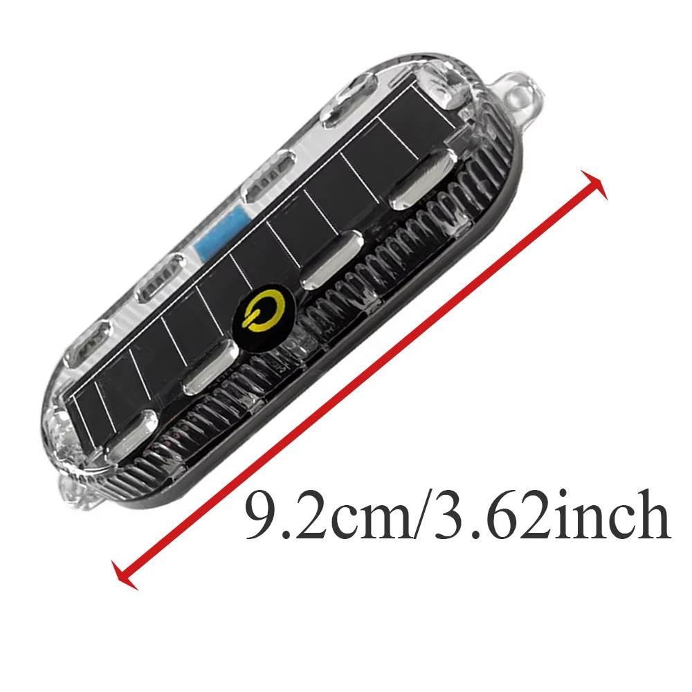 Car Rear LED Solar Strobe Warning Light  Emergency Light  Flashing Light  Waterproof for Cars Motorcycles Bikes Lorries