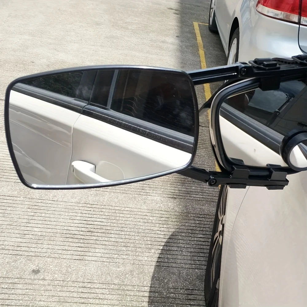 Car Safety Side Mirror Accessories RV Caravan Blind Spot Truck Rear View Adjustable Angle Trailer Towing Clip On