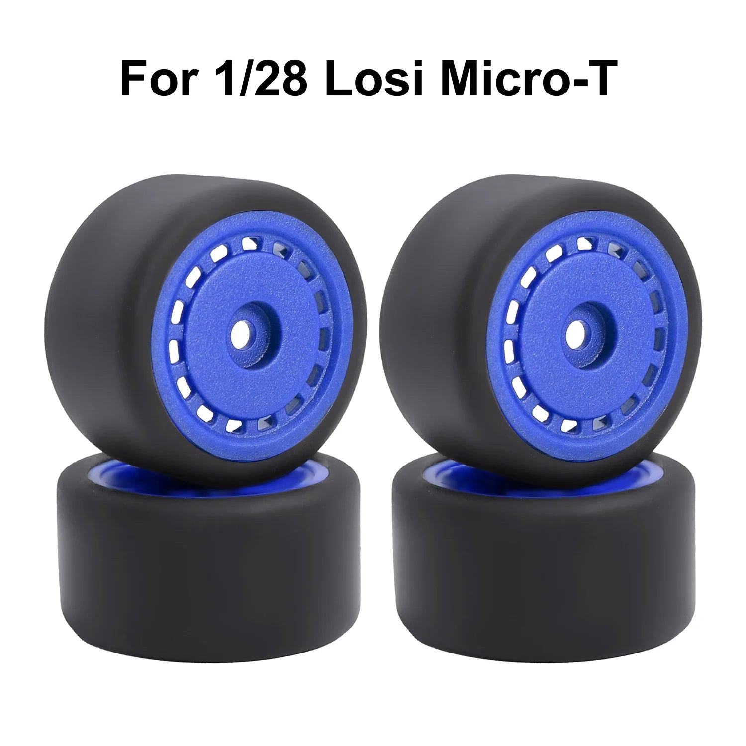 For 1/24 LOSI Micro-B On-Road Drift Racing Wheel Rims Hub with Tires Pre-mounted Pin For 1/28 Losi Micro-T WLtoys 244016