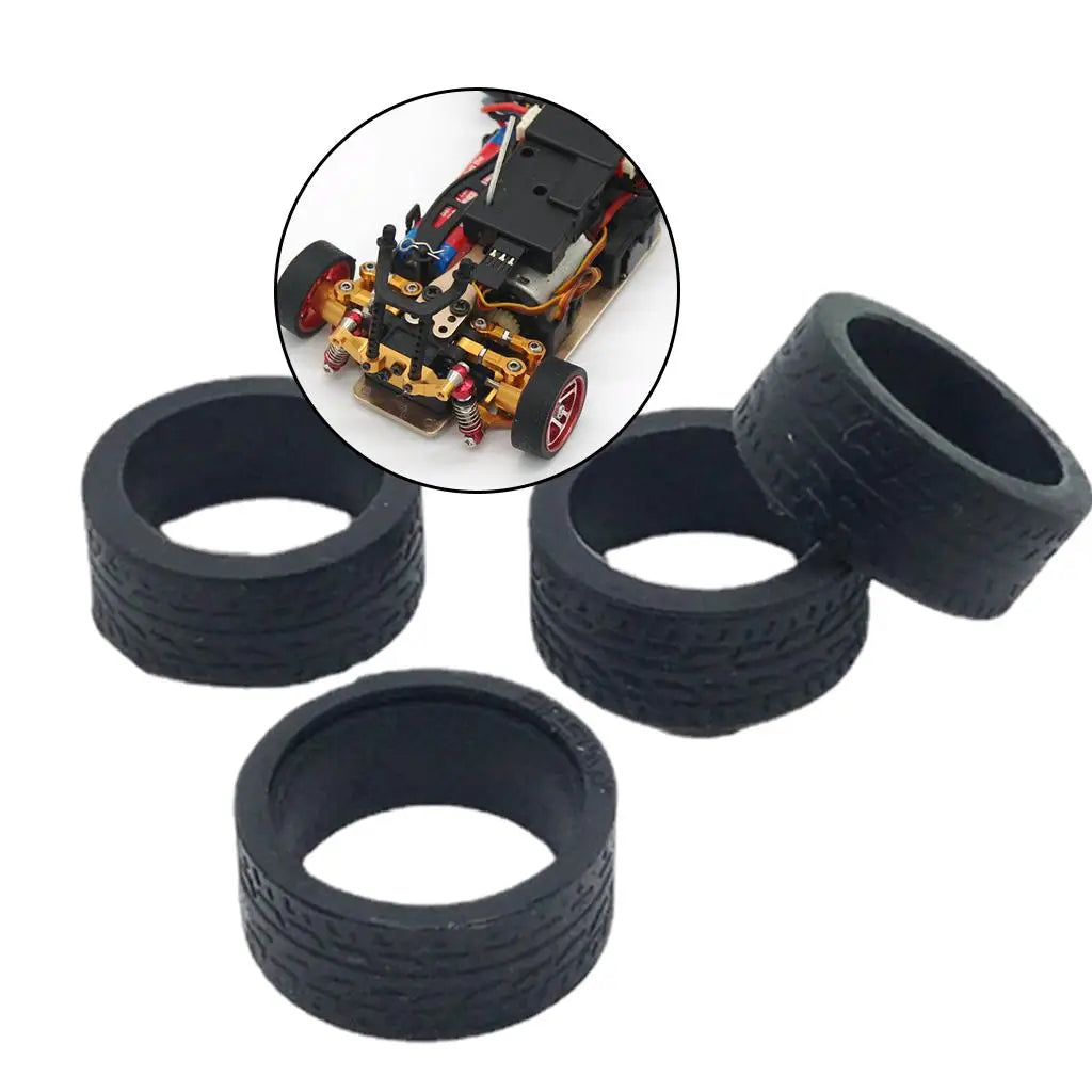 Racing Car Rubber Tires Wheel Tyres for WLtoys K969 K989 K999 1/28 4WD Racing Car Hobby Model Spare Parts Accessories