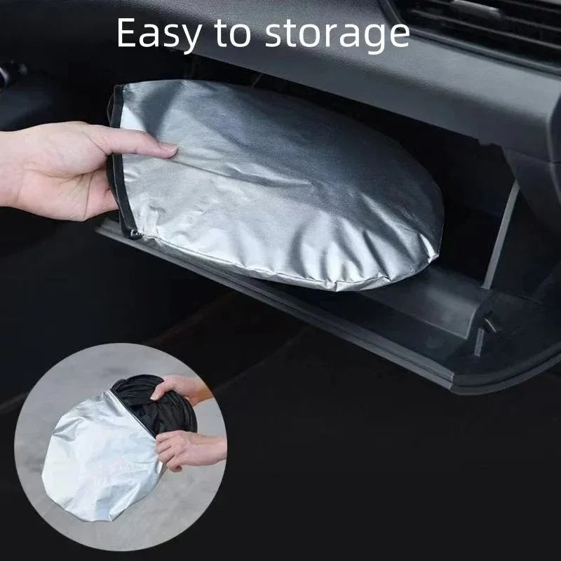 Folding Car Window Sunshade Cover Sun Shade Windshield Visor Protector Windscreen For Volkswagen Golf 7 MK7 VII GTI 2013-2018