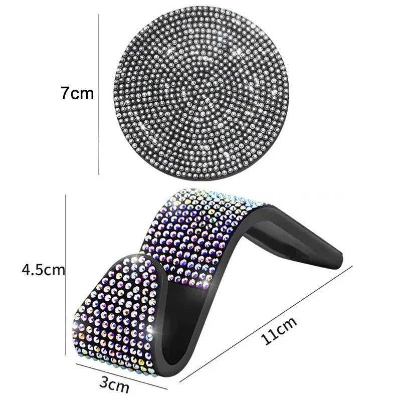 4 Pcs/set Car Interior Accessories Multifunction Diamond Auto Seat Back Hooks Non-slip Coaster Universal Car Hook Water Cup Mat