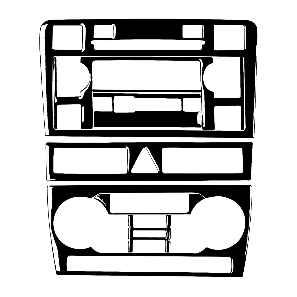 For Audi A3 S3 8P 2006 2007 Car Accessories Carbon Fiber Central AC Radio CD Navigation Panel Set Trim Cover Interior Sticker