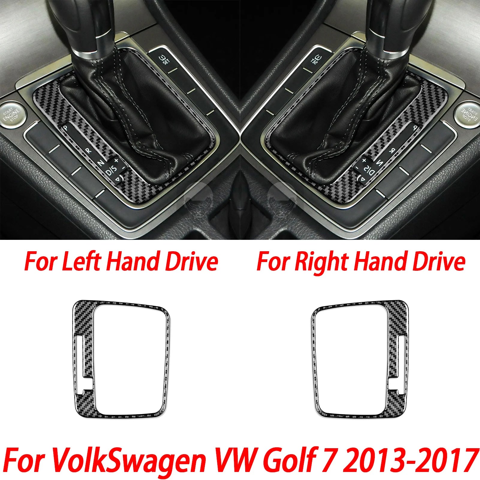 For VW Golf 7 GTI Mk7 2013-2017 Car Interior Accessories Cup Holder Frame Console AC CD Control Cover Gear Shift Panel Sticker
