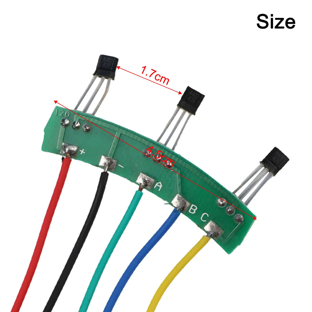 1 sensor Hall para motor de vehículo eléctrico con cable de placa 3144/3413, pieza Hall, placa de circuito de soldadura Hall para vehículo eléctrico.