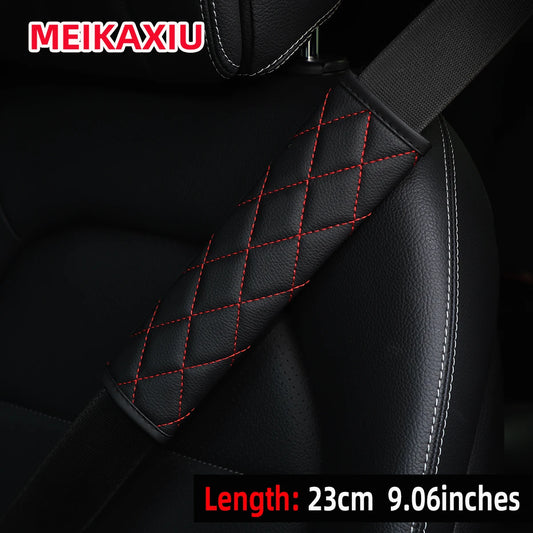 PU leather embroidered shoulder cover 23cm9.06 inch comfortable GM interior supplies seat belt trim
