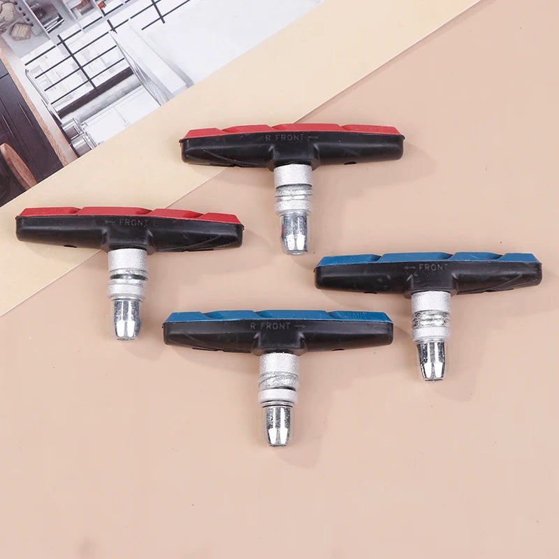 Bike Brake Pads V-Brake Rubber Road Bike Brake Holder Pads Shoes Blocks Rim Brake Anti-Resistance Cycling Accessories